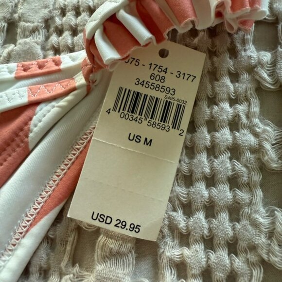 Aerie Coral and White Ruffle Bikini Bottom - Picture 5 of 7